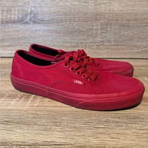 Vans Off the Wall Red Canvas Sneakers Women’s size 8